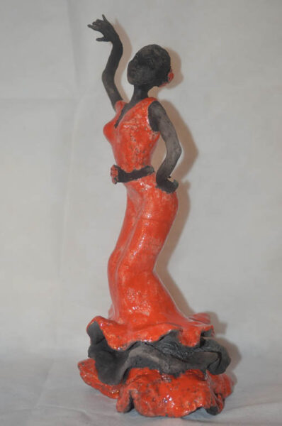 Patrizia Burlando, Ballerina di flamenco (scultura RAKU)